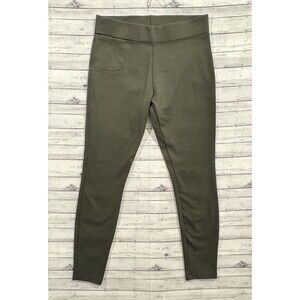 American Giant Womens Pants Size 6 Green Pull On Skinny Leg Tights Made In USA